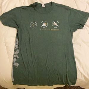 Green American Apparel Outdoor T Shirt